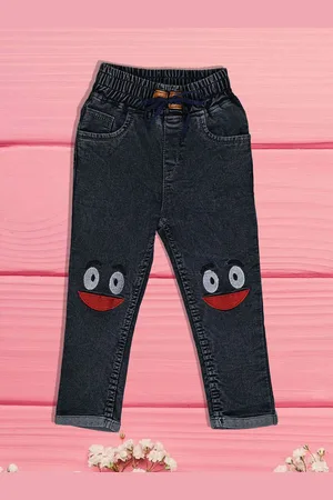 A-Okay Boys Slim Fit High-Rise Embroidered Jeans