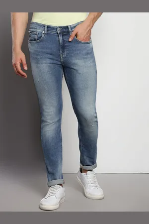 Calvin Klein Men Mid-Rise Medium Shade Heavy Fade Clean Look Jeans