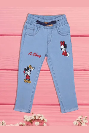 A-Okay Boys Slim Fit High-Rise Low Distress Embroidered Jeans