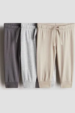 H&M Boys Pack Of 3 Cotton Jersey Joggers