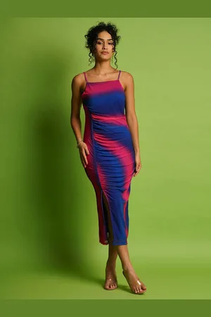 Globus Ombre Dyed Sleeveless Bodycon Midi Dress
