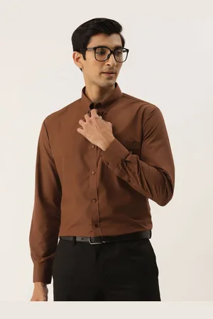 English Navy Men Slim Fit Opaque Formal Shirt