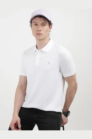 Calvin Klein Men Polo Collar Applique T-shirt