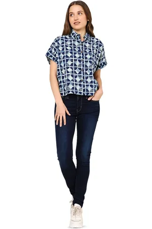 Kalini Women Geomatric Printed Oversized Shirt