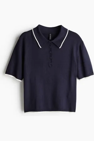 H&M Women Fine-Knit Polo Shirt