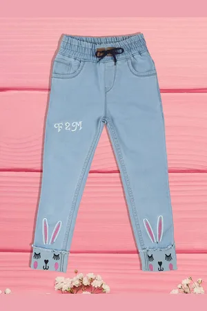 A-Okay Boys Slim Fit High-Rise Embroidered Jeans