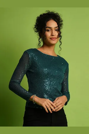 Globus Women Embellished Net Top