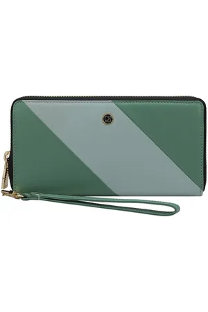 Da Milano Women Colourblocked Leather Zip Around Wallet