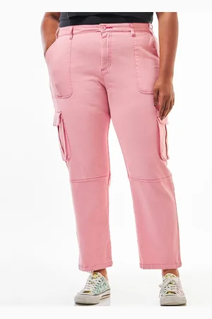 Bewakoof Women Mid-Rise Cotton Plain Cargos Trousers