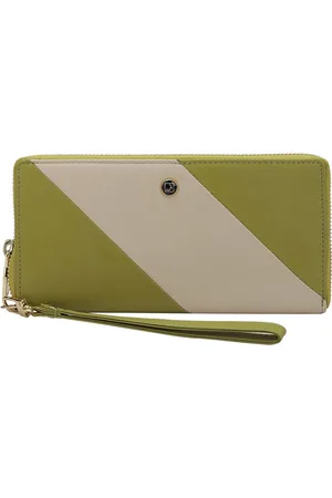 Da Milano Women Colourblocked Leather Zip Around Wallet