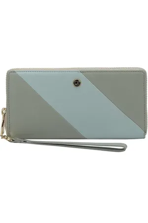 Da Milano Women Colourblocked Leather Zip Around Wallet