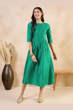 Anouk Polka Dot Print Fit & Flare Maxi Dress