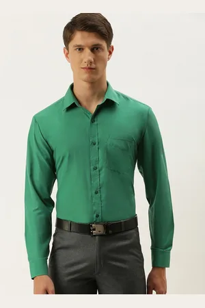 English Navy Men Slim Fit Opaque Formal Shirt
