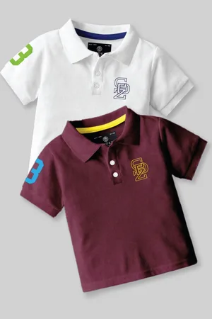 BAESD Boys Pack of 2 Polo Collar T-shirt