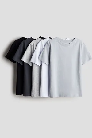 H&M Boys Pack Of 5 Pure Cotton T-Shirt