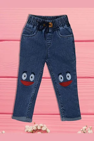 A-Okay Boys Slim Fit High-Rise Embroidered Jeans