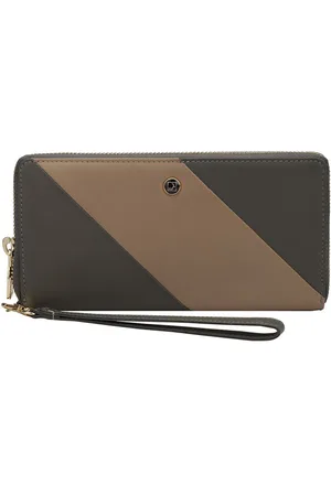 Da Milano Women Colourblocked Leather Zip Around Wallet