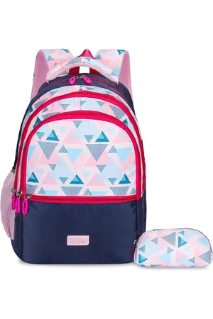 THE CLOWNFISH Kids Edutrek Printed Medium Backpack with Zip Pouch