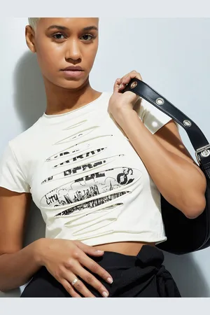 Max Collection URB_N Women Ripped Crop Top