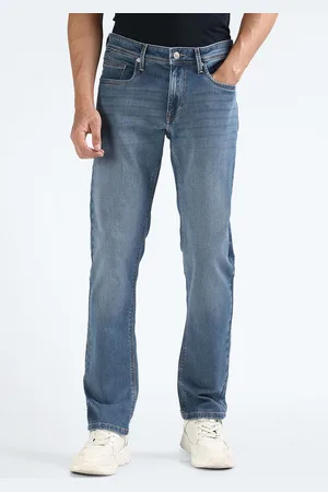 Flying Machine Men Straight Fit Mid-Rise Cotton Heavy Fade Stretchable Jeans