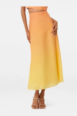 Forever New Ombre A-Line Flared Midi Skirt