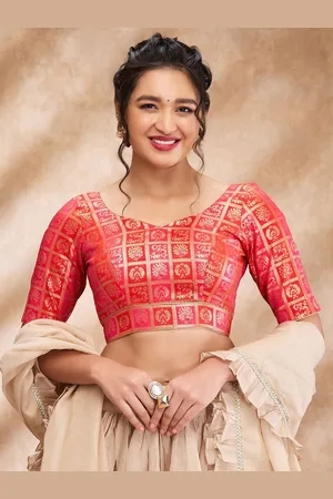 SALWAR STUDIO Woven Design Padded Saree Blouse