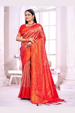 Ishin Zari Woven Tassel Saree With Blouse