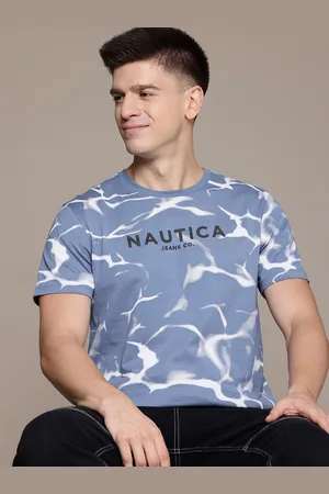 Nautica Men Printed Pure Cotton T-shirt