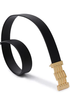RARE RABBIT Men Textured Leather Push Pin Casual Belt