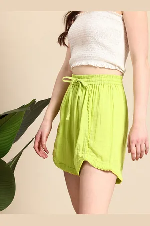 Mast & Harbour Women Pure Cotton Shorts