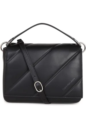 Calvin Klein PU Bucket Hobo Bag with Tasselled