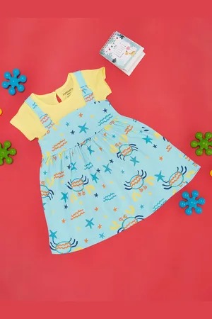 Pantaloons Round Neck Short Sleeves Conversational Print Fit & Flare Dress