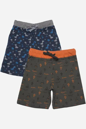Dollar Champion Pack of 2 Boys Printed Cotton Regular Fit Shorts