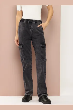 HARVARD Women Straight Fit Cargo Jeans
