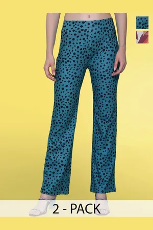 BAESD Women Floral Printed Flared High-Rise Cotton Trousers