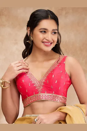 SALWAR STUDIO Embroidered Padded Saree Blouse