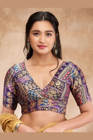 SALWAR STUDIO Woven Design Padded Saree Blouse