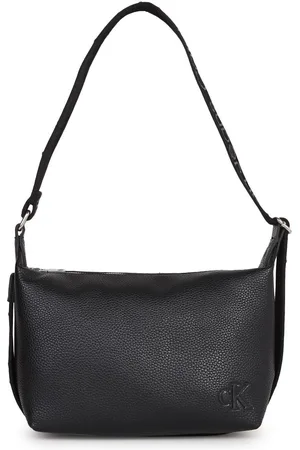 Calvin Klein Women Solid Textured Structured Hobo Bag