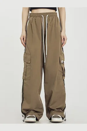 LULU & SKY Women Straight Fit High-Rise Cargos Trousers