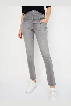 Max Collection Women Skinny Fit High Rise Heavy Fade Jeans