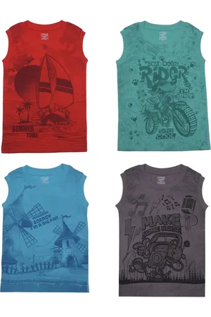 Dollar Champion Boys Pack Of 4 Graphic Printed Round Neck Cotton T-Shirt
