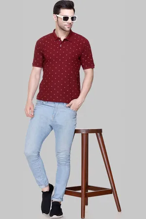 Flossberry Men Conversational Printed Polo Collar T-shirt