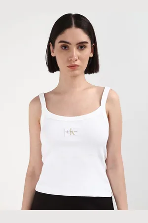 Calvin Klein Solid Shoulder Straps Tank Top