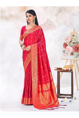 Ishin Zari Woven Striped Saree with Blouse