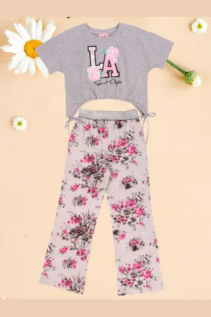 CUTECUMBER Girls Graphic Printed Top With Trouser