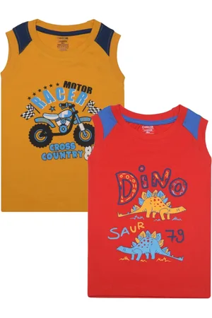 Dollar Champion Boys Biker Pack Of 2 Printed T-shirt