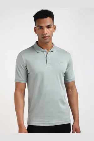 Calvin Klein Men Solid Polo Collar Cotton T-shirt
