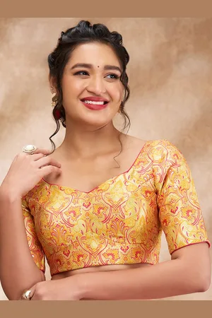 SALWAR STUDIO Woven Design Padded Saree Blouse