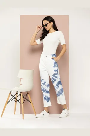HARVARD Women Straight Fit Tie & Dye Effect Jeans