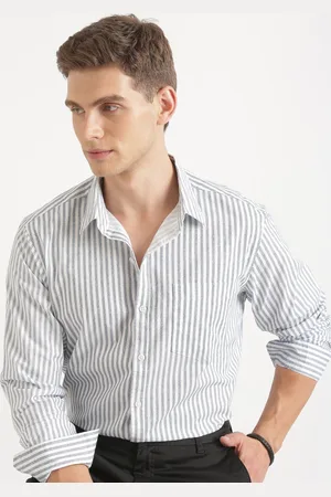 Joven Men Opaque Striped Casual Shirt